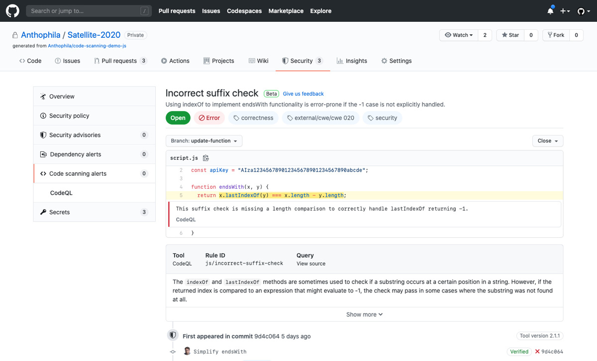 Code scanning improvements at GitHub