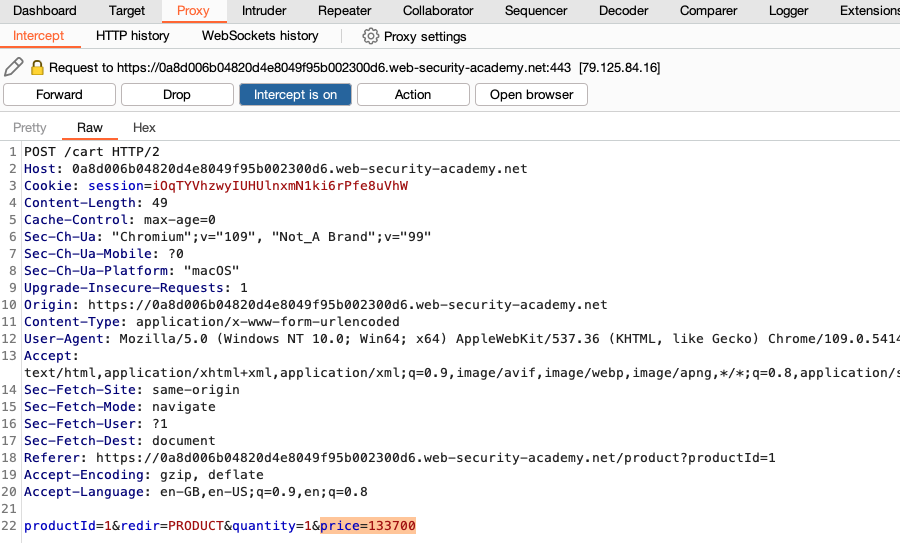 Hidden price parameter