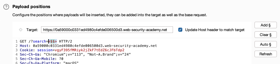 Payload for identifying whether tags are permitted