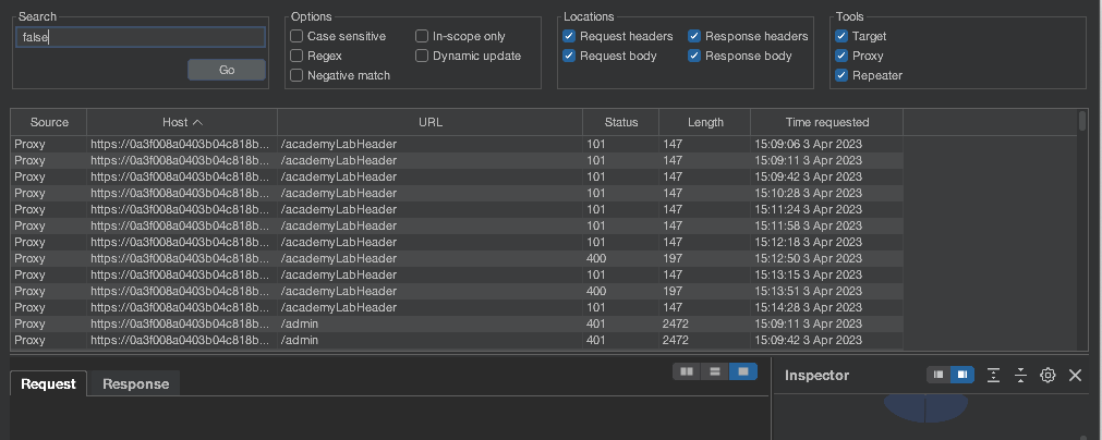 Parameter based access control search