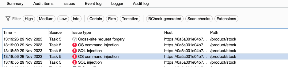 OS command injection in Issue activity